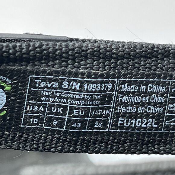 Teva Hurricane XLT2 Black  Strap Quick Dry Sport Sandals Mens Size 10 main image 3